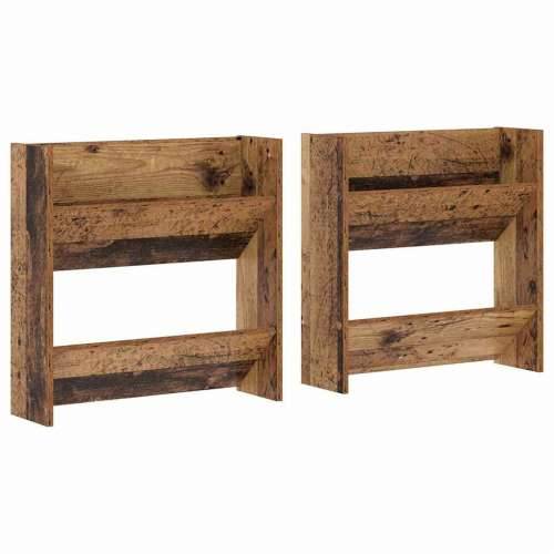 Ormarići za cipele na zidu 2 pcs Staro drvo 60 x 18 x 60 cm Cijena