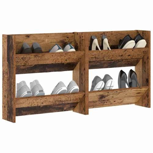 Ormarići za cipele na zidu 2 pcs Staro drvo 60 x 18 x 60 cm Cijena
