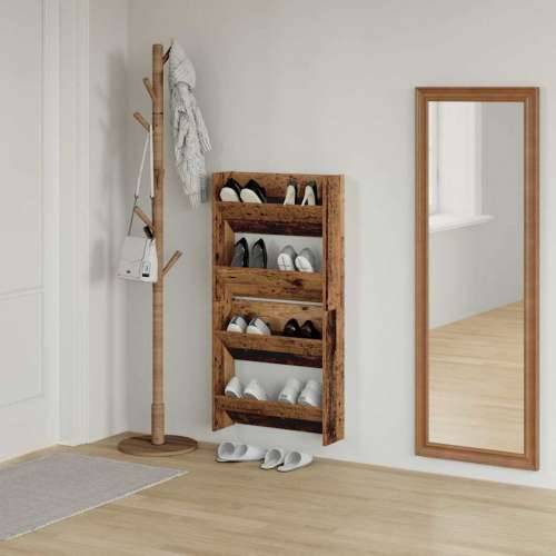 Ormarići za cipele na zidu 2 pcs Staro drvo 60 x 18 x 60 cm Cijena