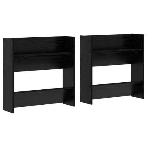 Ormarići za cipele na zidu 2 pcs Crni hrast 60 x 18 x 60 cm Cijena