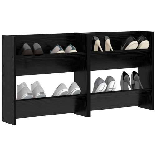 Ormarići za cipele na zidu 2 pcs Crni hrast 60 x 18 x 60 cm Cijena