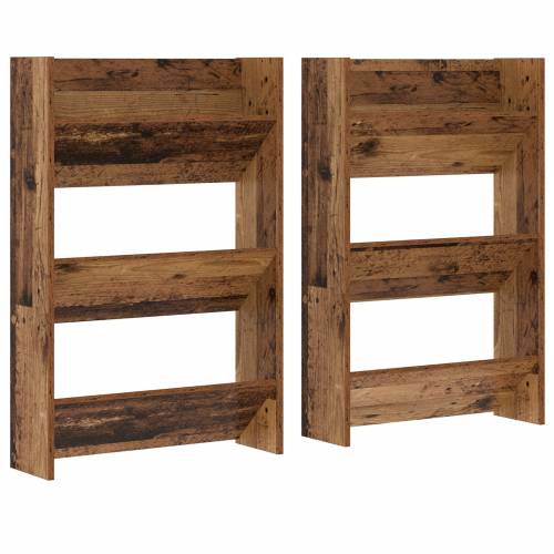 Ormarići za cipele na zidu 2 pcs Staro drvo 60 x 18 x 60 cm Cijena