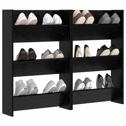 Ormarići za cipele na zidu 2 pcs Crni hrast 60 x 18 x 60 cm Cijena
