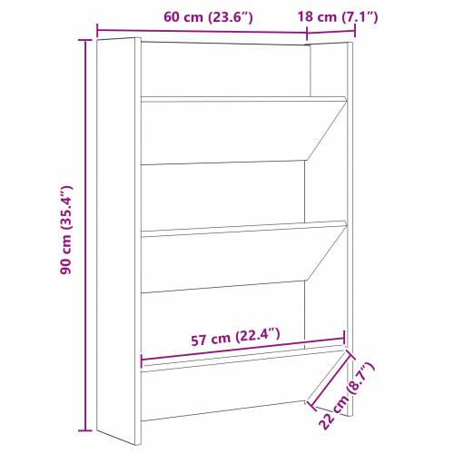Ormarići za cipele na zidu 2 pcs Crni hrast 60 x 18 x 60 cm Cijena