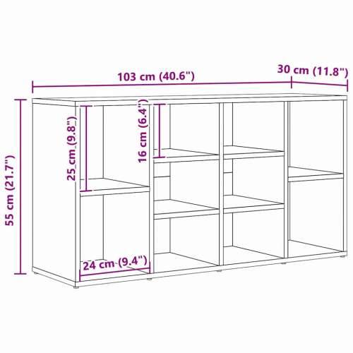 Klupa za cipele Crni hrast 103 x 30 x 55 cm Konstruirano drvo Cijena