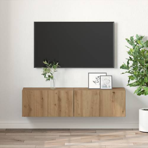 set TV ormarića Umjetni hrast MDF Srednje TV ormarić Pravokutni Cijena