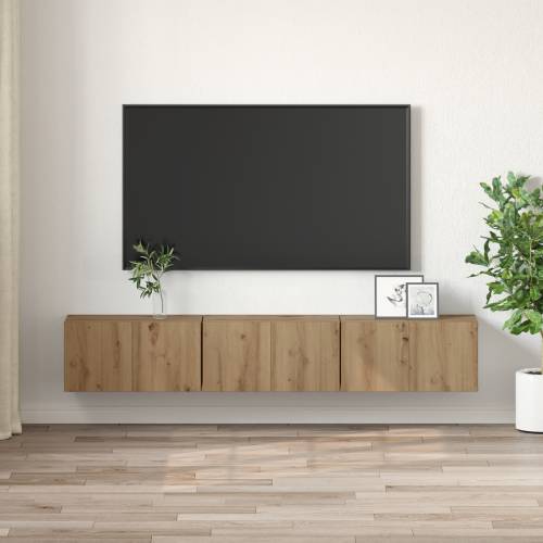 set TV kabineta Umjetnički hrast MDF, Furnir Srednji TV kabinet Cijena