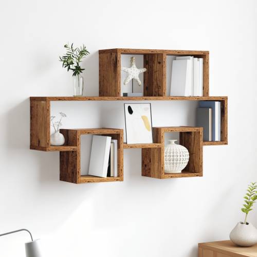 Polica na zidu Staro drvo 82 x 15 x 51 cm Konstruirano drvo Cijena