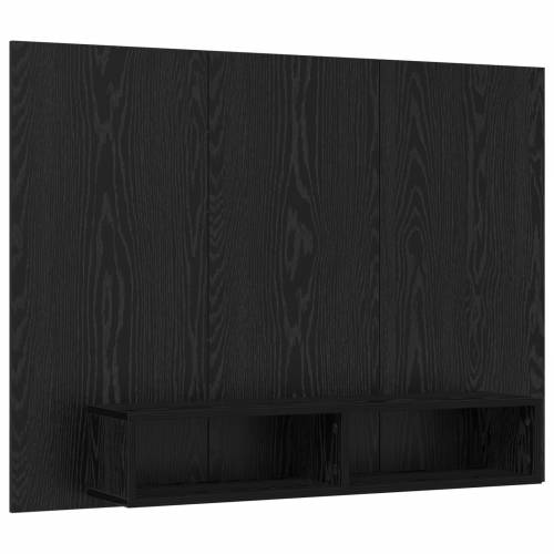 TV Kabinet za Zid s policom s pohranom Crni hrast 120 x 23.5 x 90 cm Cijena