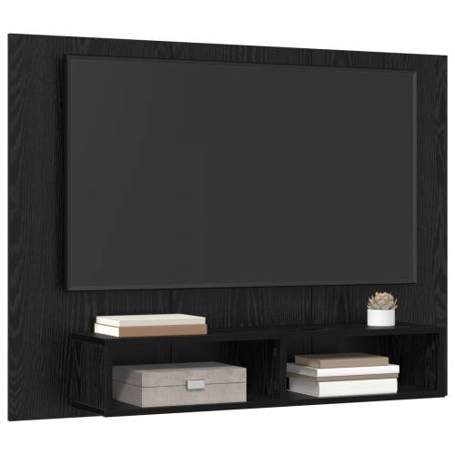 TV Kabinet za Zid s policom s pohranom Crni hrast 120 x 23.5 x 90 cm Cijena