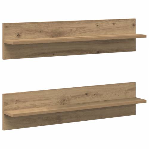 Police na zidu 2 pcs Umjetnička hrastovina 80 x 11.5 x 18 cm Cijena
