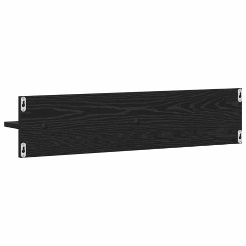 Police na zidu s policom s pohranom 2 pcs Crni hrast 80 x 11.5 x 18 cm Cijena