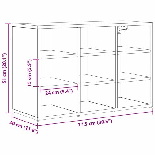 Ormar za cipele Staro drvo 52.5 x 30 x 50 cm Konstruirano drvo Cijena