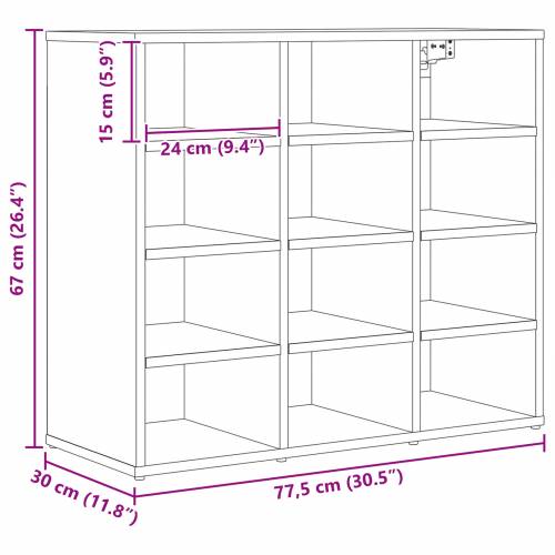 Ormar za cipele Staro drvo 52.5 x 30 x 50 cm Konstruirano drvo Cijena