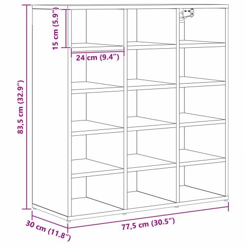 Ormar za cipele Staro drvo 52.5 x 30 x 50 cm Konstruirano drvo Cijena