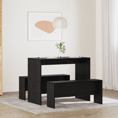 Blagovaonski set 2 pcs Crni hrast 97 x 47 x 75 cm Cijena