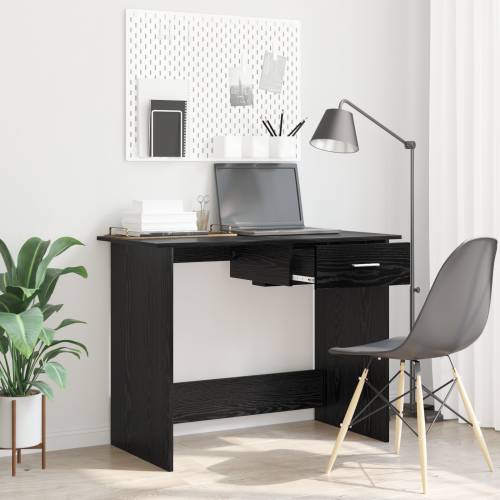 Stol s ladicama Crni hrast 100 x 50 x 76 cm Konstruirano drvo Cijena