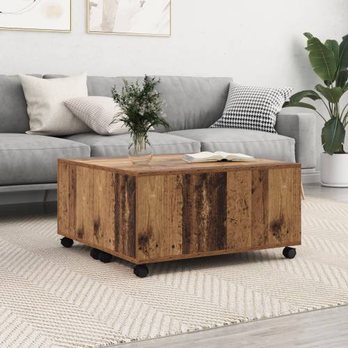 Stolić za kavu Staro drvo 75 x 75 x 38 cm Konstruirano drvo Cijena