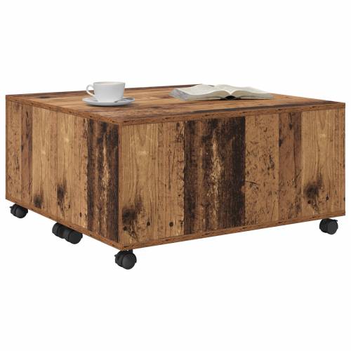 Stolić za kavu Staro drvo 75 x 75 x 38 cm Konstruirano drvo Cijena