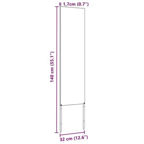 Dekorativna ploča za vrt Antracitno siva 32 x 140 cm Cijena