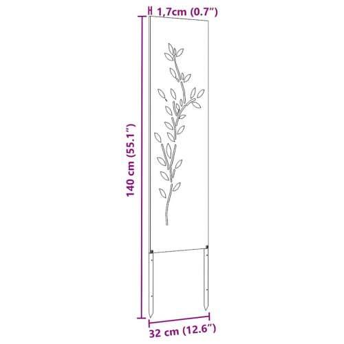 Dekorativna ploča za vrt Srebrna 32 x 140 cm Cijena