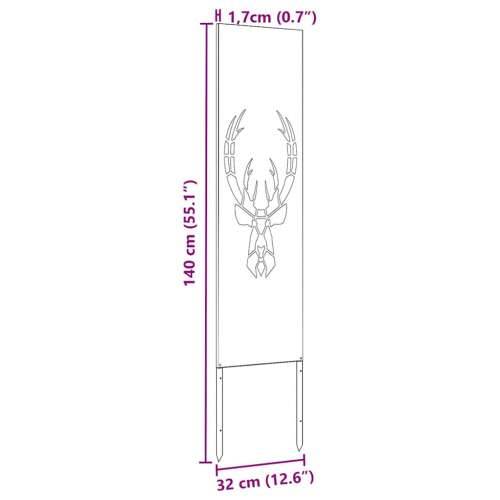 Dekorativna ploča za vrt Crna 32 x 140 cm Cijena