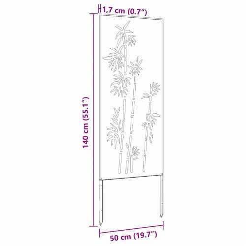 Dekorativna ploča za vrt Rđa 50 x 140 cm Cijena