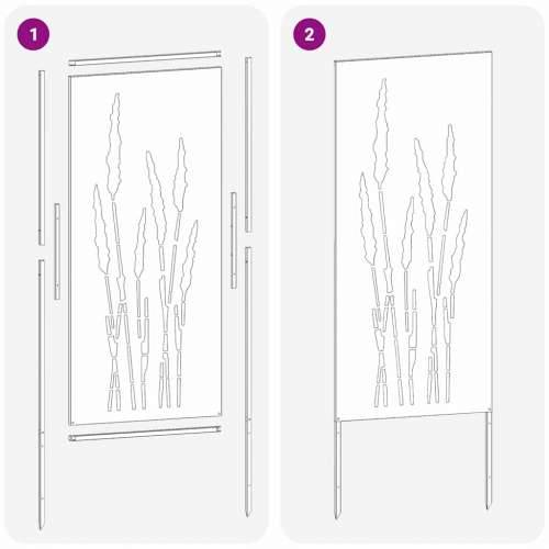Dekorativna ploča za vrt Crna 50 x 140 cm Cijena