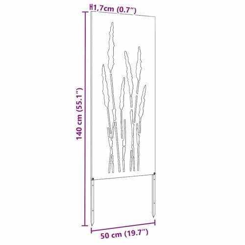 Dekorativna ploča za vrt Crna 50 x 140 cm Cijena