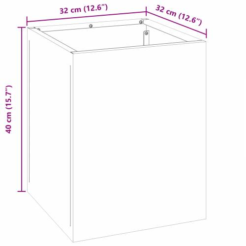 Vrtna saksija Antracitno siva 50 x 32 x 40 cm Cijena