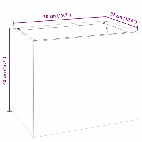 Vrtna saksija Antracitno siva 50 x 32 x 40 cm Cijena