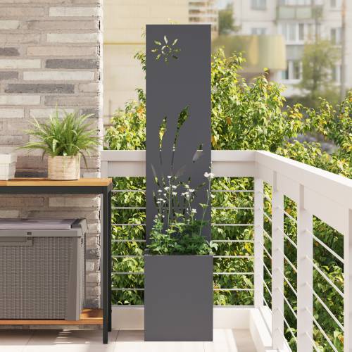 Vrtni Sadič s Dekorativnom Pločom Antracitno siva 32 x 140 cm Cijena