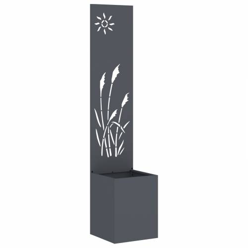 Vrtni Sadič s Dekorativnom Pločom Antracitno siva 32 x 140 cm Cijena