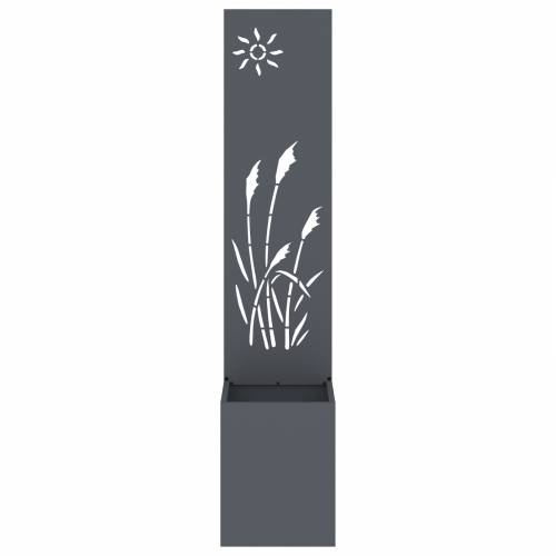 Vrtni Sadič s Dekorativnom Pločom Antracitno siva 32 x 140 cm Cijena