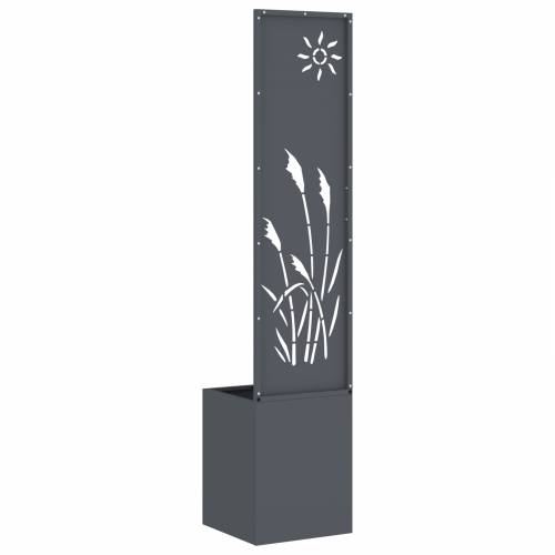 Vrtni Sadič s Dekorativnom Pločom Antracitno siva 32 x 140 cm Cijena