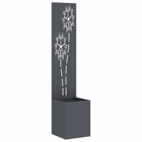 Vrtni Sadič s Dekorativnom Pločom Antracitno siva 32 x 140 cm Cijena