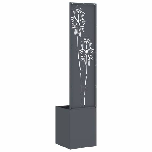 Vrtni Sadič s Dekorativnom Pločom Antracitno siva 32 x 140 cm Cijena