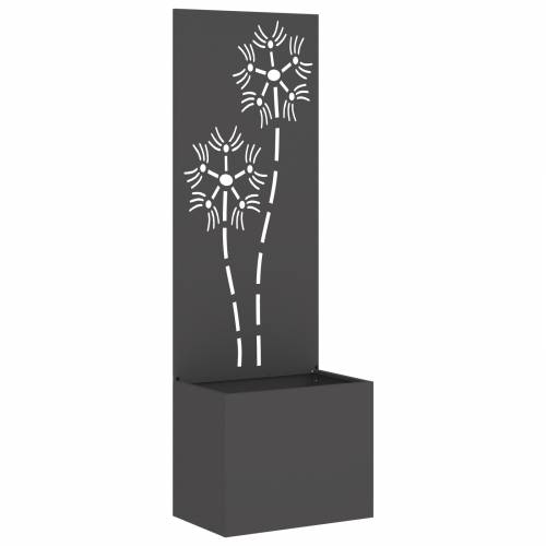 Vrtni Sadič s Dekorativnom Pločom Crna 50 x 140 cm Cijena