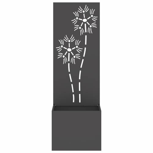 Vrtni Sadič s Dekorativnom Pločom Crna 50 x 140 cm Cijena
