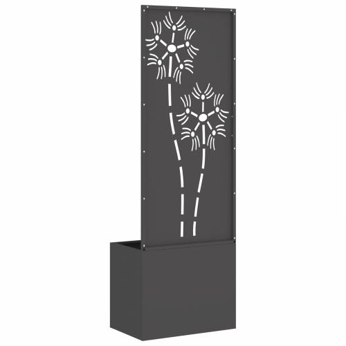 Vrtni Sadič s Dekorativnom Pločom Crna 50 x 140 cm Cijena