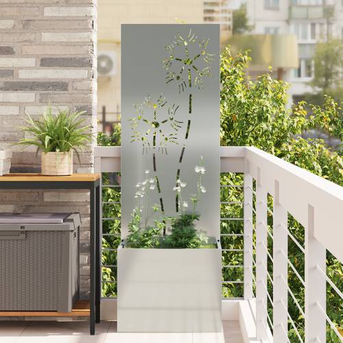 Vrtni Sadič s Dekorativnom Pločom Srebrna 50 x 140 cm Cijena