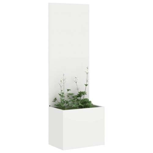 Vrtni Sadič s Dekorativnom Pločom Bijela 50 x 140 cm Cijena
