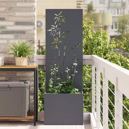 Vrtni Sadič s Dekorativnom Pločom Antracitno siva 50 x 140 cm Cijena