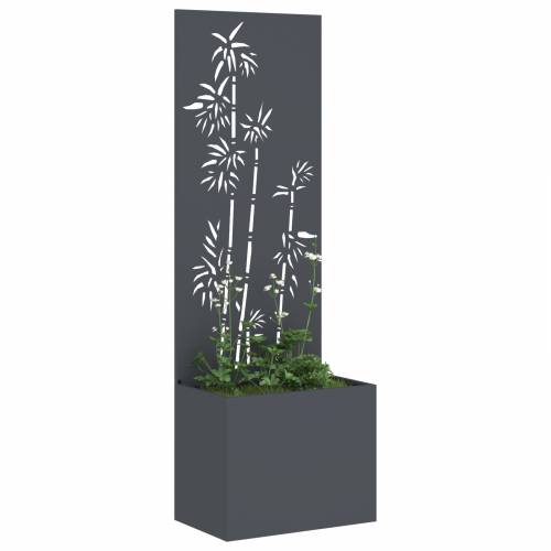 Vrtni Sadič s Dekorativnom Pločom Antracitno siva 50 x 140 cm Cijena
