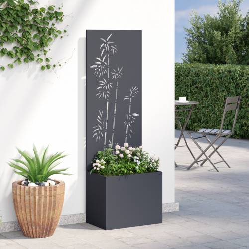 Vrtni Sadič s Dekorativnom Pločom Antracitno siva 50 x 140 cm Cijena