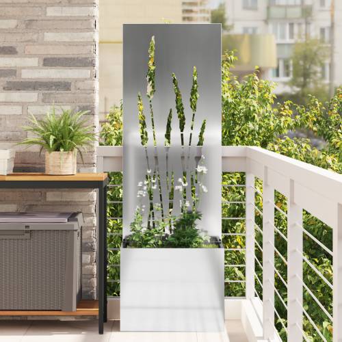 Vrtni Sadič s Dekorativnom Pločom Srebrna 50 x 140 cm Cijena