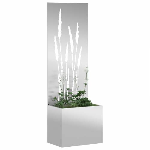 Vrtni Sadič s Dekorativnom Pločom Srebrna 50 x 140 cm Cijena