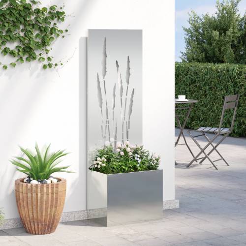 Vrtni Sadič s Dekorativnom Pločom Srebrna 50 x 140 cm Cijena