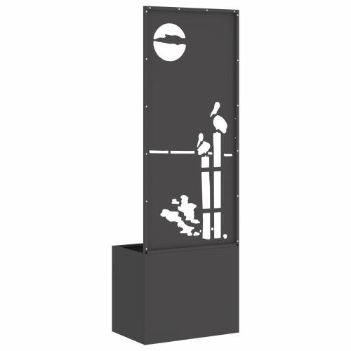 Vrtni Sadič s Dekorativnom Pločom Crna 50 x 140 cm Cijena