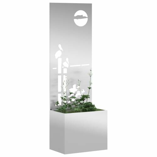 Vrtni Sadič s Dekorativnom Pločom Srebrna 50 x 140 cm Cijena